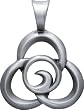 BICO AUSTRALIA JEWELRY (E123) TRILOGY - INTERWINING OF THE HEART MIND & SPIRIT - Comes with a Generic 18 inch (to 20in) Adjustable 4mm Black Rubber Necklace.