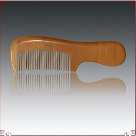 TMDK5-5 - Curved Peach Wood Comb (Whole Pieces) - 5.5 Inches