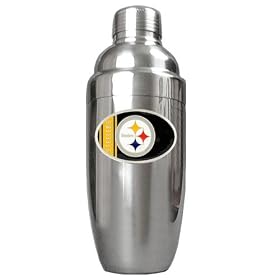 Click here to buy Pittsburgh Steelers NFL Stainless Steel Cocktail Shaker by GAP1.