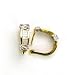 Diamond Earrings 1.0k G.S.I. Princess Cut Diamond On 14k White and Yellow Gold Two Tone (Lever Back) Earrings