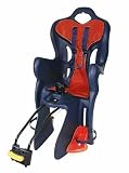 Fahrrad-Kindersitz B.ONE Standard dunkelblau/rot mit Halter EN14344