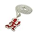 Dipped Red Hatchetman® Silver-Tone Edge Pendant with 5mm 24