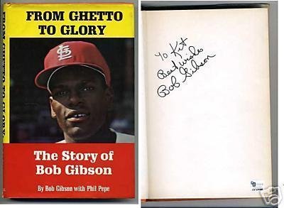 Bob Gibson St Louis Cardinals Signed Autograph Book GAI - Autographed MLB Magazines