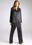 Ivy & Annabelle Solid Satin PJ Set Plus Size Sleepwear