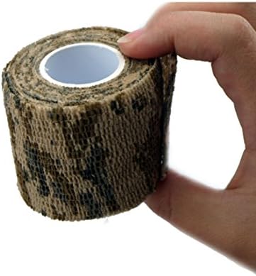 I0RMAN Original 5cm x 4.5m Multi-function Military Self-adhesive Camouflage/ Camo Form Wrap Non-Slip Disguise Tape Stretch Bandage- 3 Rolls (Desert Camouflage)