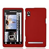 Red Rubberized Snap-On Hard Skin Case Cover for Motorola Droid 2 A955 Veriz ....