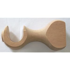 Unfinished Round Support Bracket for a 1-3 8 dowel rod - 2 pack [CAPITOL CITY LUMBER]