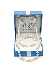 14k 16" 7-8mm White Freshwater Pearl Necklace, Bracelet Earring Set