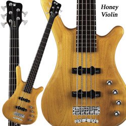RockBass Corvette Basic 5-String Bass (Honey Violin)