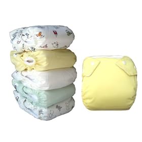 5 ADORABLE CLOTH DIAPER ADJUSTABLE ONE SIZE FIT ALL