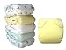 5 ALL-IN-ONE CLOTH DIAPERS WATER PROOF SNAP ADJUSTABLE 15-38lbs
