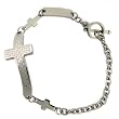 Men's Stainless Steel Bracelet 316L Cross Curb Chain 9" Bucasi Men's Stainless Steel Bracelet 316L Cross Curb Chain 9" Bucasi