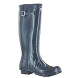 Hunter Womens Original Gloss Graphite Rain Boot - 6