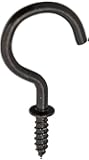 NATIONAL MFG/SPECTRUM BRANDS HHI N119-729 Cup Hook, 1-Inch, Black