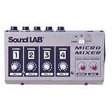 Soundlab Silver Micro Mixer With Effects and Volume Controls