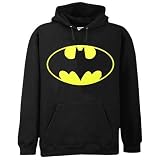DC COMICS CLASSIC BATMAN SILKSCREENED LOGO HOODIE