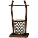 Oriental Furniture WDLW-2 16 Japanese Rice Bucket Lantern in Brown and White