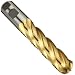 Niagara Cutter RMB700 Cobalt Steel Ball Nose End Mills, Inch, Right Hand, Weldon Shank, TiN Finish, Roughing Cut