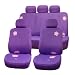 FH-FB053115 Floral Embroidery Design Car Seat Covers Purple Color image 1