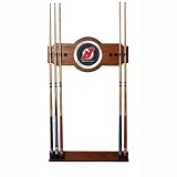 NHL New Jersey Devils 2 piece Wood and Mirror Wall Cue Rack