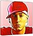 Eminem - Pop Art Print (Multicolour; Pink Background) 30 x 30 x 2 cm Medium Square Deep Box Canvas