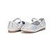 DREAM PAIRS Toddler Girl's Dress Shoes Mary Jane Rhinestone Ballerina Flat for Party, Birthday, Performance, Wedding Angel-66 Silver Size 7 Toddler