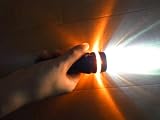 赤リング付きCREE製強力超高輝高度LED Q5搭載ズーム懐中電灯 リング チタン
