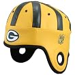 Men`s Green Bay Packers Gold Faux Leather Helmet Head Cap