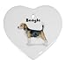 Beagle Ornament (Heart)