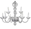 WATERFORD CRYSTAL COSMIC CHANDELIER 6 ARM - CLEAR