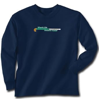Click here to buy What's Life Without Goals? Field Hockey Long Sleeve T-Shirt (Design on Front) by ChalkTalkSPORTS.