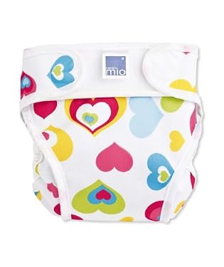 Bambino Mio Miosoft Heart Print Nappy Cover - Large
