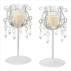 Crystal Drop Votive Stands