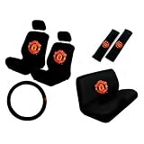 11PC Manchester United Low Back Seat Covers Bench Seat Cover Shoulder Pads Steering... by Unknown