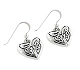 Celtic Knot Eternal Heart Sterling Silver Hook Earrings