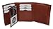 Leatherboss Leather Boys Slim Compact Flap Id and Coin Pocket Trifold Wallet for men women, Brown