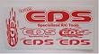 EDS DECALS - RED - 7 X 15CM