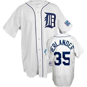 Justin Verlander Detroit Tigers 2006 World Series Youth Home White MLB Replica Jersey
