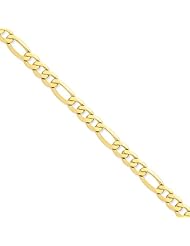 14k 7.5mm Flat Figaro Chain