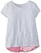 Kidtopia Big Girls' Short Sleeve Top with Chiffon Back