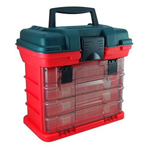 4 Tray Storage/Tackle Box w/Handle - Organizational Wonder!