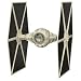 T30AC White TIE Fighter with large wings & pilot ~ Star Wars 3.75
