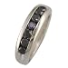 1Ct. Men's Seven Stone Round Cut Black Diamond Wedding Ring AAA Clarity Comfort Fit
