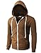 H2H Mens Fashion Lightweight Zip-up Hoodie with Pocket Of Various Colors