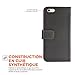 Yousave Accessories iPhone 6S Case Black PU Leather Wallet Cover
