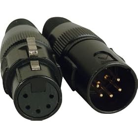 American DJ 5-Pin Male - Female XLR Connectors by 