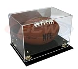 BCW Deluxe Acrylic Football Display - With Mirror - Sports Memoriablia Display Case - Sportscards Collecting Supplies