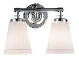 Eurofase BR-2PHI-25 Philip 2-Light Bathbar, Polished Chrome
