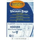 Hoover WindTunnel Upright Type Y Vacuum Bags Microfiltration with Closure - 9 Pack, Compare With Hoover Part # 4010100Y