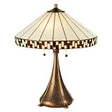 Tiffany Prairie Mackintosh Asian Checkerboard Table Lamp